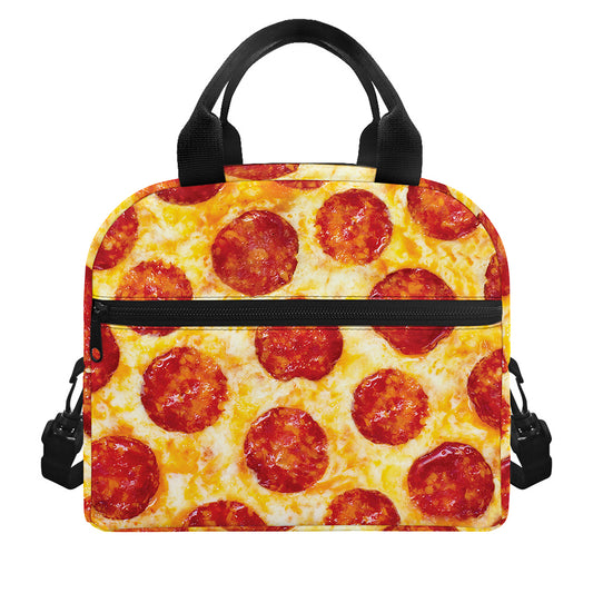 Pepperoni Pizza Print Insulated Lunch Bag