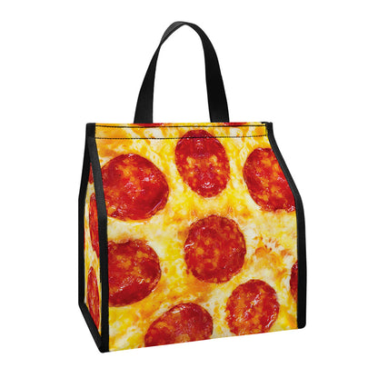 Pepperoni Pizza Print Insulated Lunch Tote