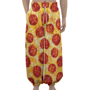 Pepperoni Pizza Print Lantern Pants