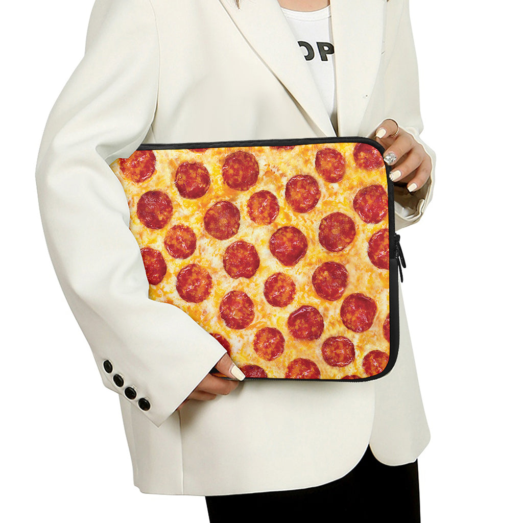 Pepperoni Pizza Print Laptop Sleeve