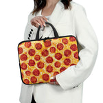 Pepperoni Pizza Print Laptop Sleeve With Handle