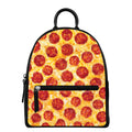 Pepperoni Pizza Print Leather Backpack