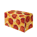 Pepperoni Pizza Print Leather Tissue Box Cover