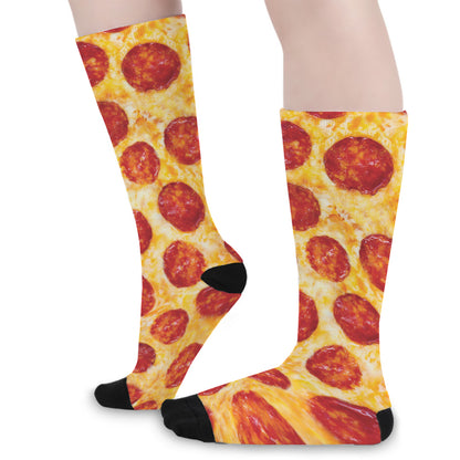 Pepperoni Pizza Print Long Socks