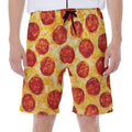 Pepperoni Pizza Print Men's Beach Shorts