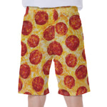 Pepperoni Pizza Print Men's Beach Shorts