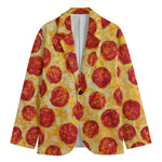 Pepperoni Pizza Print Men's Blazer