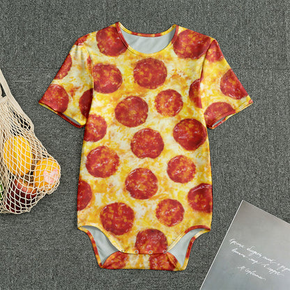 Pepperoni Pizza Print Men's Bodysuit