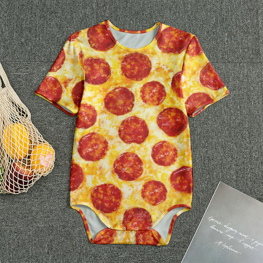Pepperoni Pizza Print Men's Bodysuit