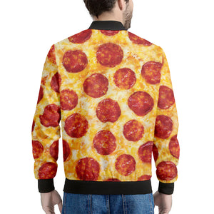 Pepperoni Pizza Print Men's Bomber Jacket