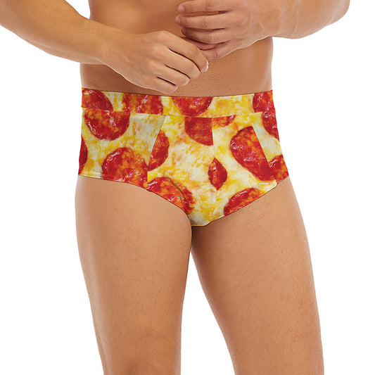Pepperoni Pizza Print Men's Briefs