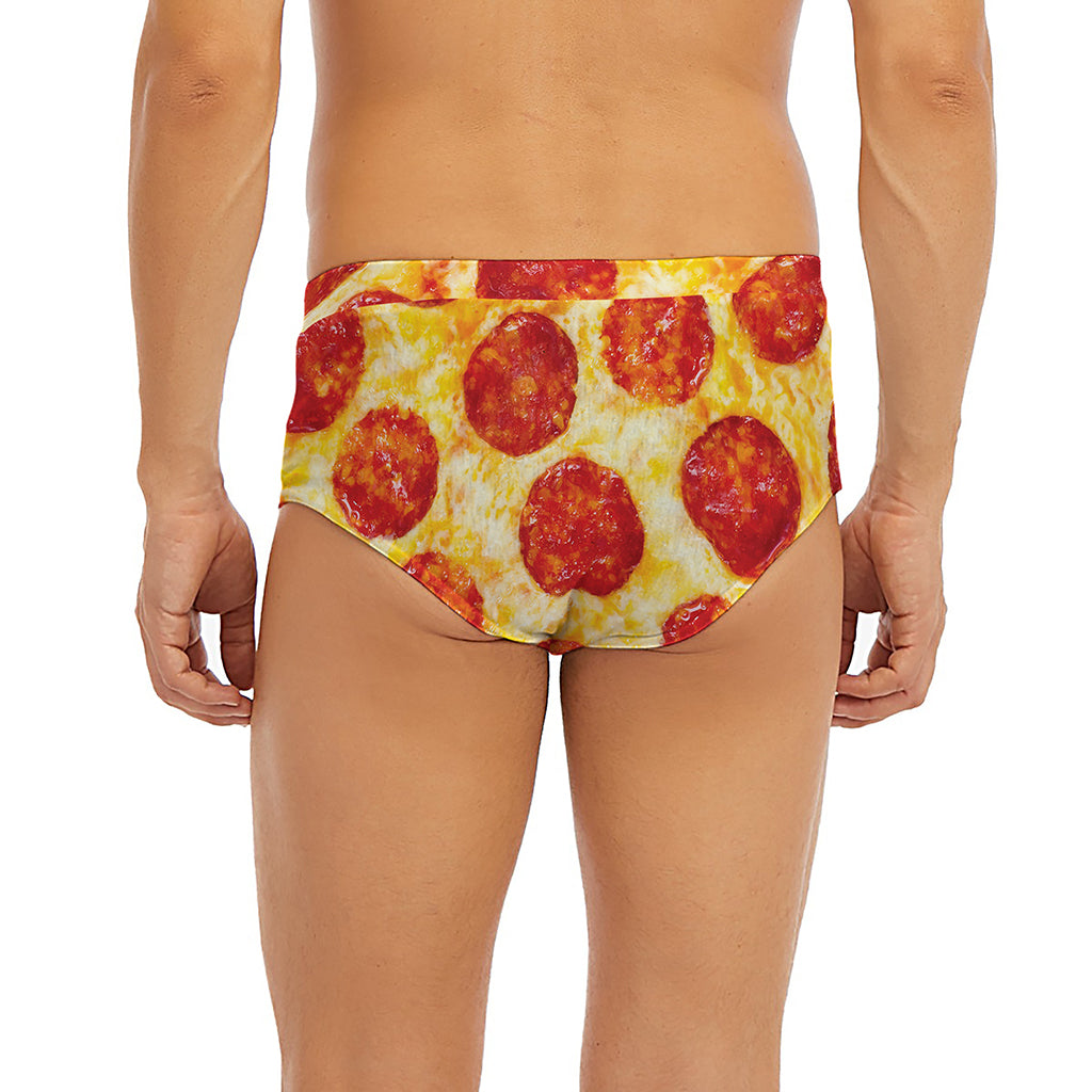Pepperoni Pizza Print Men's Briefs