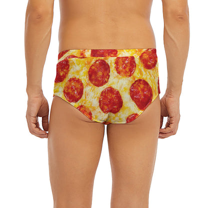 Pepperoni Pizza Print Men's Briefs