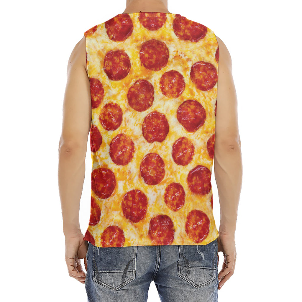 Pepperoni Pizza Print Men's Fitness Tank Top