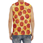 Pepperoni Pizza Print Men's Fitness Tank Top