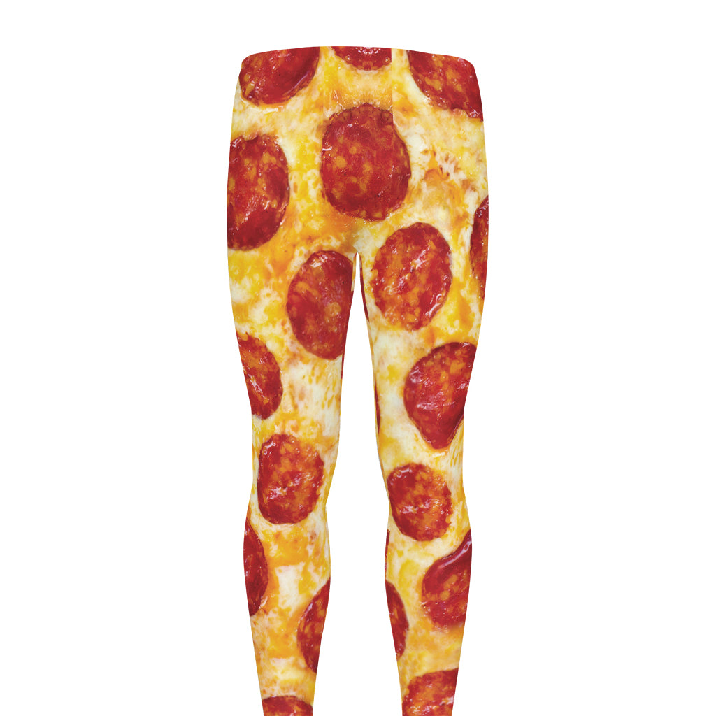 Pepperoni Pizza Print Men's leggings
