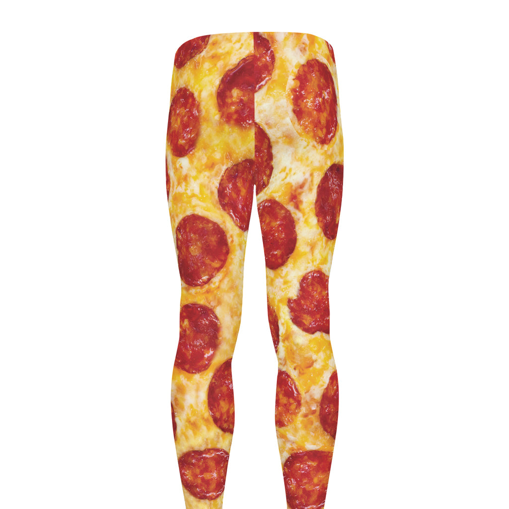Pepperoni Pizza Print Men's leggings