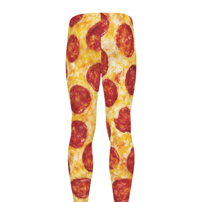 Pepperoni Pizza Print Men's leggings