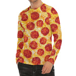 Pepperoni Pizza Print Men's Long Sleeve Rash Guard