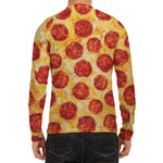 Pepperoni Pizza Print Men's Long Sleeve Rash Guard