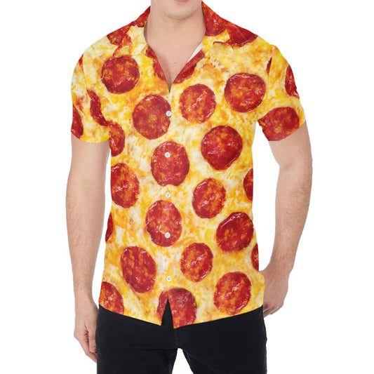 Pepperoni Pizza Print Men's Shirt