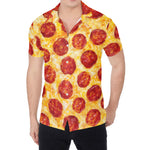 Pepperoni Pizza Print Men's Shirt
