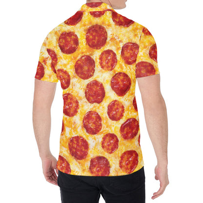 Pepperoni Pizza Print Men's Shirt