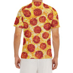 Pepperoni Pizza Print Men's Short Sleeve Rash Guard