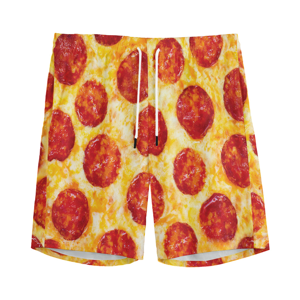 Pepperoni Pizza Print Men's Sports Shorts