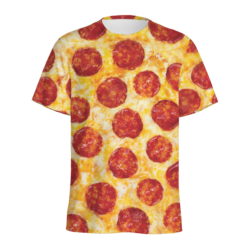 Pepperoni Pizza Print Men's Sports T-Shirt