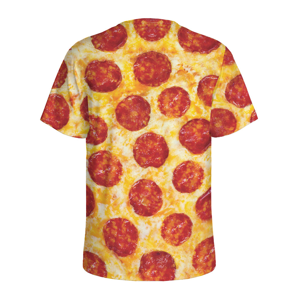 Pepperoni Pizza Print Men's Sports T-Shirt