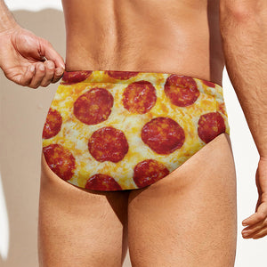 Pepperoni Pizza Print Men's Swim Briefs