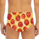 Pepperoni Pizza Print Men's Triangle Swim Briefs