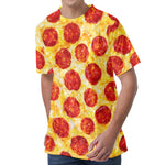 Pepperoni Pizza Print Men's Velvet T-Shirt