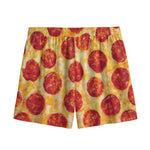 Pepperoni Pizza Print Mesh Shorts