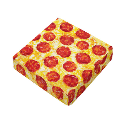 Pepperoni Pizza Print Outdoor Seat Cushion Cover