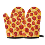 Pepperoni Pizza Print Oven Mitts