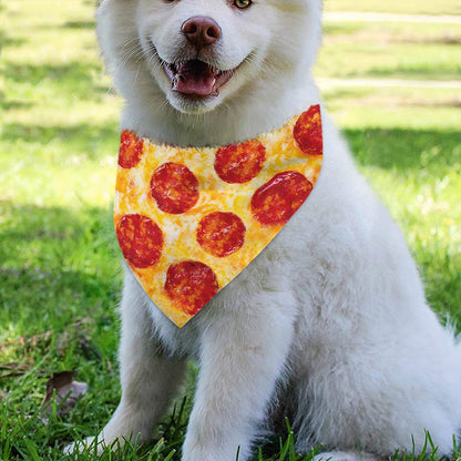 Pepperoni Pizza Print Over The Collar Dog Bandana