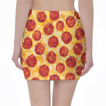 Pepperoni Pizza Print Pencil Mini Skirt