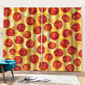 Pepperoni Pizza Print Pencil Pleat Curtains
