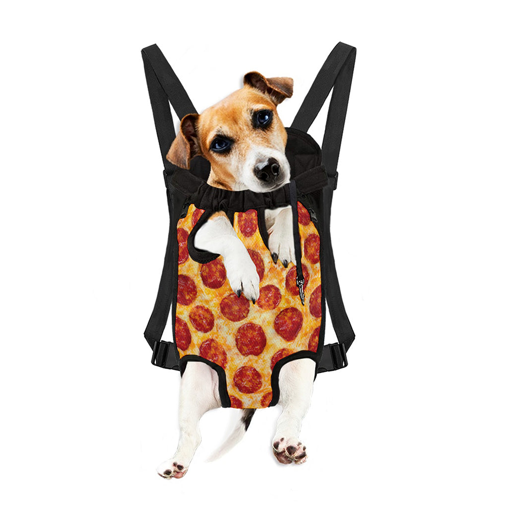 Pepperoni Pizza Print Pet Carrier Backpack