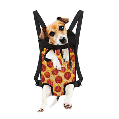 Pepperoni Pizza Print Pet Carrier Backpack