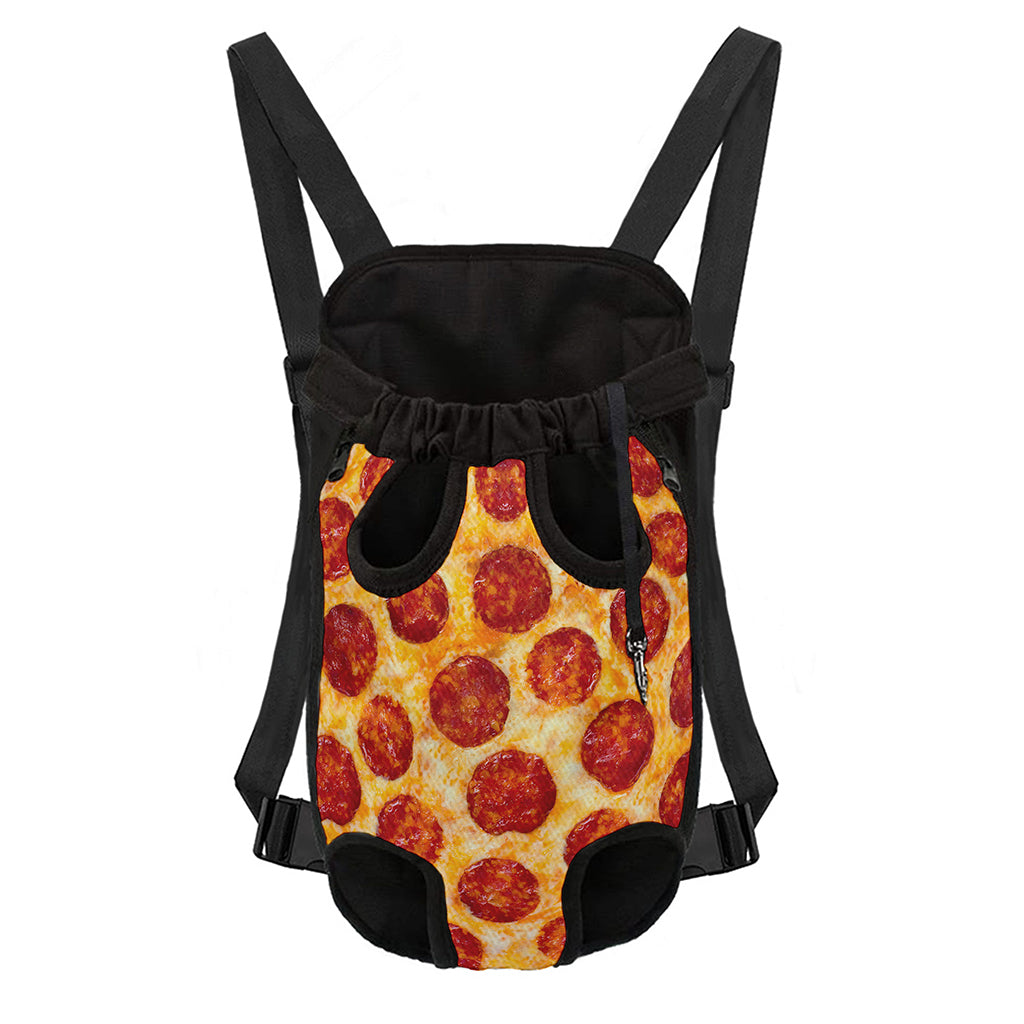 Pepperoni Pizza Print Pet Carrier Backpack