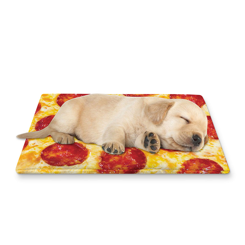Pepperoni Pizza Print Pet Cooling Mat Cover
