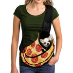 Pepperoni Pizza Print Pet Sling Carrier