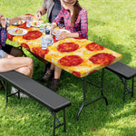 Pepperoni Pizza Print Picnic Table Cover