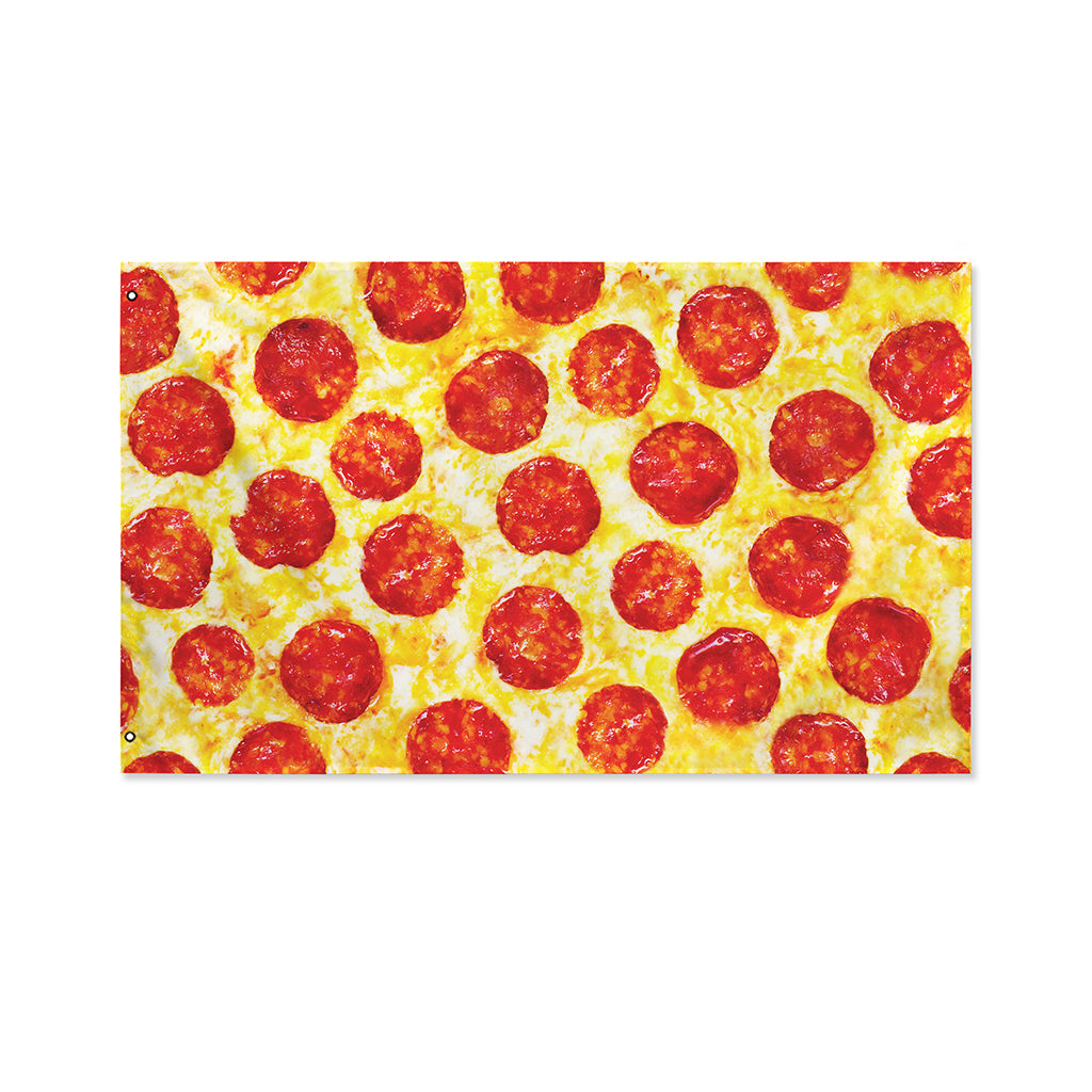 Pepperoni Pizza Print Polyester Flag