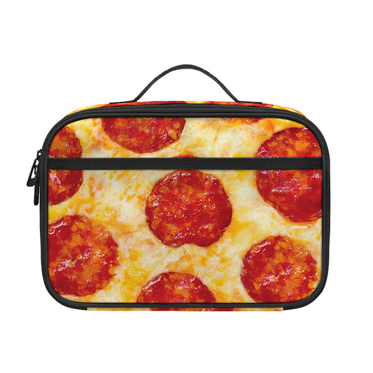 Pepperoni Pizza Print Portable Lunch Bag