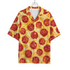 Pepperoni Pizza Print Rayon Hawaiian Shirt