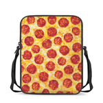 Pepperoni Pizza Print Rectangular Crossbody Bag